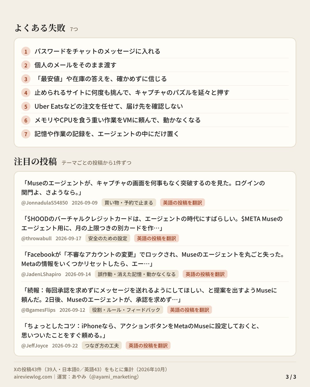 Muse 使いこなしのコツ まとめ（3/3）：よくある失敗7つと、注目の投稿
